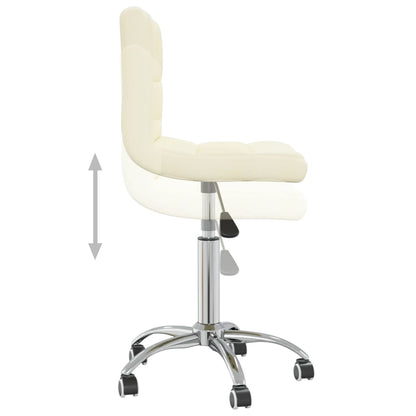 Swivel Dining Chair Cream Fabric