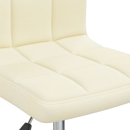 Swivel Dining Chair Cream Fabric