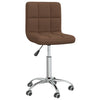 Swivel Dining Chair Brown Fabric