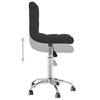 Swivel Dining Chair Black Fabric