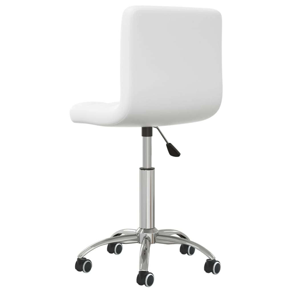 Swivel Dining Chair White Faux Leather