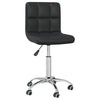 Swivel Dining Chair Black Faux Leather