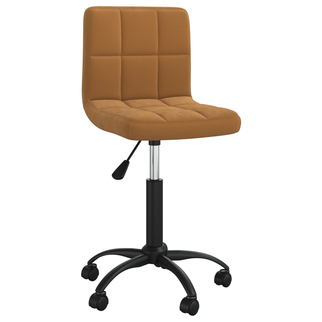 Swivel Dining Chair Brown Velvet