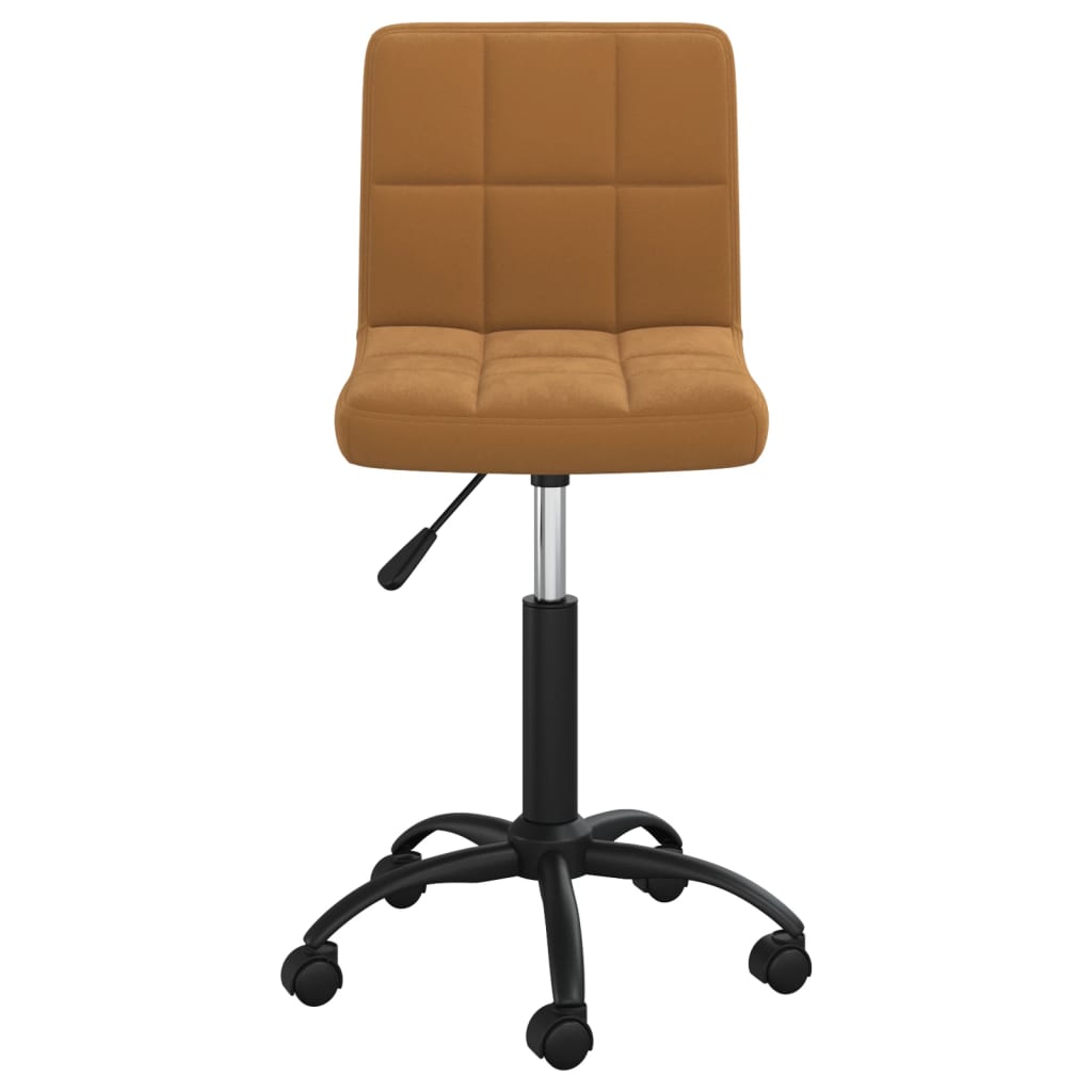 Swivel Dining Chair Brown Velvet