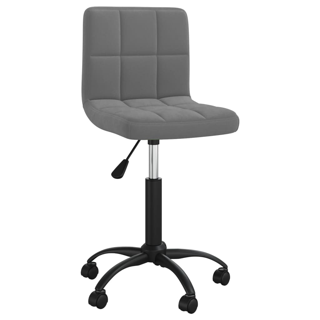 Swivel Dining Chair Dark Grey Velvet