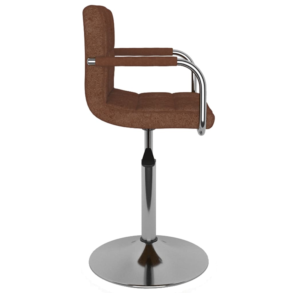 Dining Chair Brown Fabric