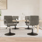 Swivel Dining Chairs 4 Pcs Light Grey Velvet