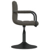 Swivel Dining Chairs 4 Pcs Dark Grey Velvet