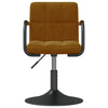 Swivel Dining Chairs 6 Pcs Brown Velvet