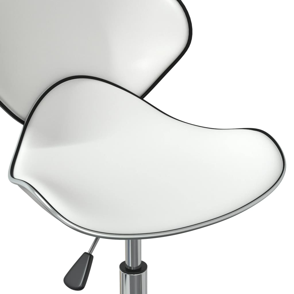 Swivel Dining Chairs 4 Pcs White Faux Leather