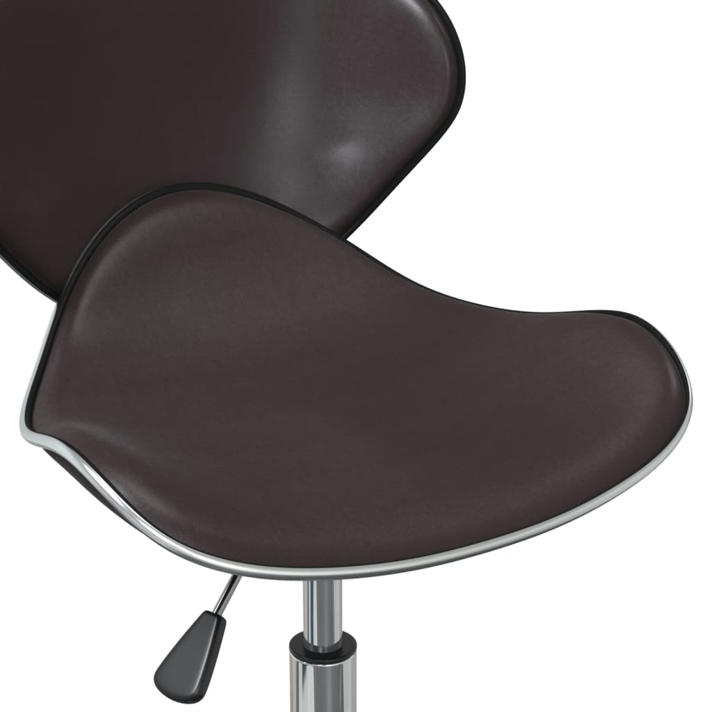 Swivel Dining Chairs 4 Pcs Brown Faux Leather