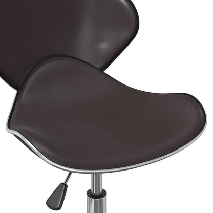Swivel Dining Chairs 4 Pcs Brown Faux Leather