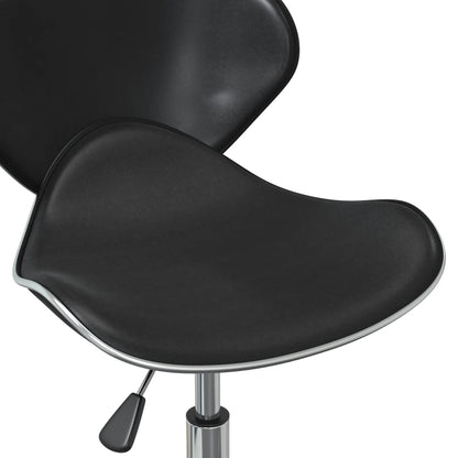 Swivel Dining Chairs 6 Pcs Black Faux Leather