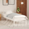 Bed Frame White Solid Wood Pine 90X200 Cm