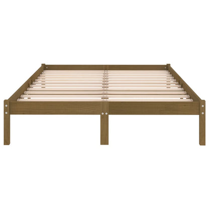 Bed Frame Honey Brown Solid Wood Pine 120X200 Cm