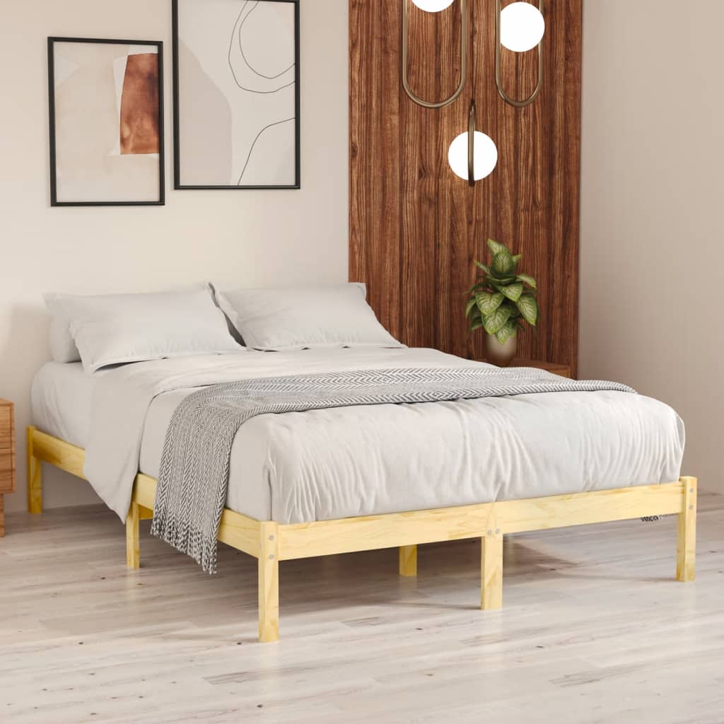 Bed Frame Solid Wood 150X200 Cm King Size