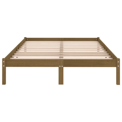 Bed Frame Honey Brown Solid Wood Pine 160X200 Cm