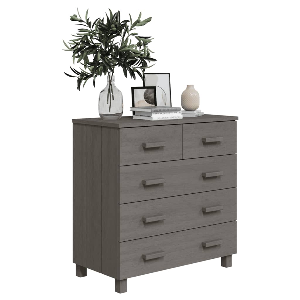 Sideboard Hamar Light Grey 79X40X80 Cm Solid Wood Pine