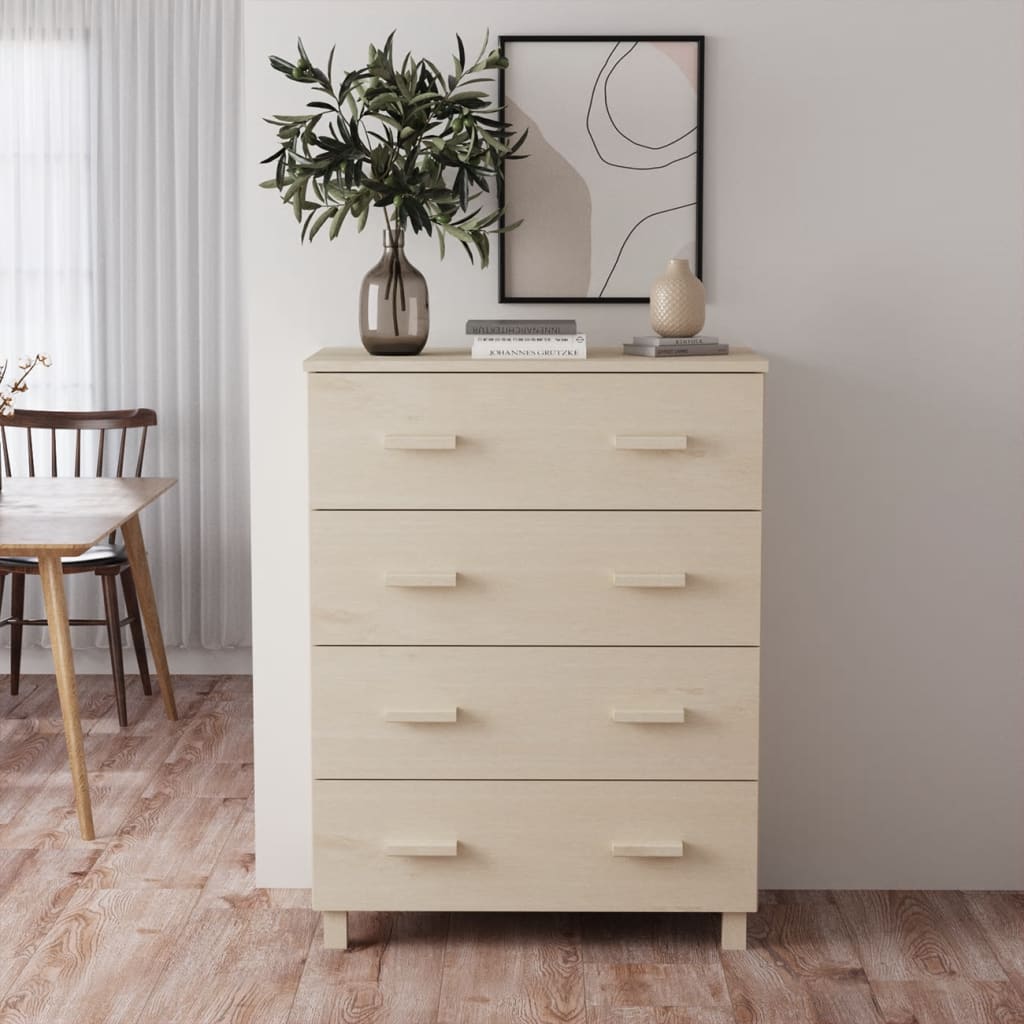 Sideboard Hamar Honey Brown 79X40X103.5 Cm Solid Wood Pine