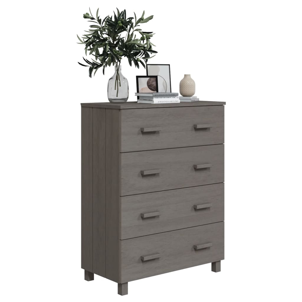 Sideboard Hamar Light Grey 79X40X103.5 Cm Solid Wood Pine