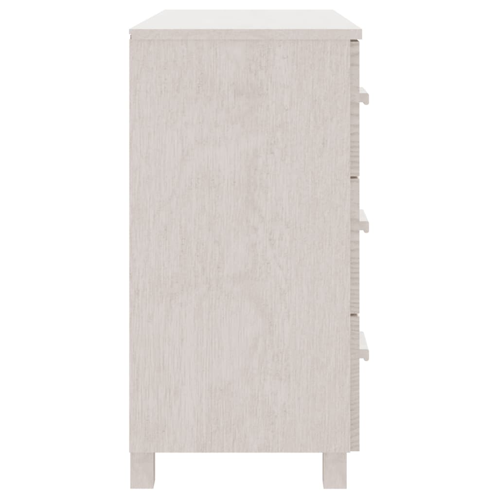 Sideboard Hamar White 90X40X80 Cm Solid Pinewood