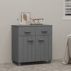 Sideboard Hamar Dark Grey 79X40X80 Cm Solid Wood Pine