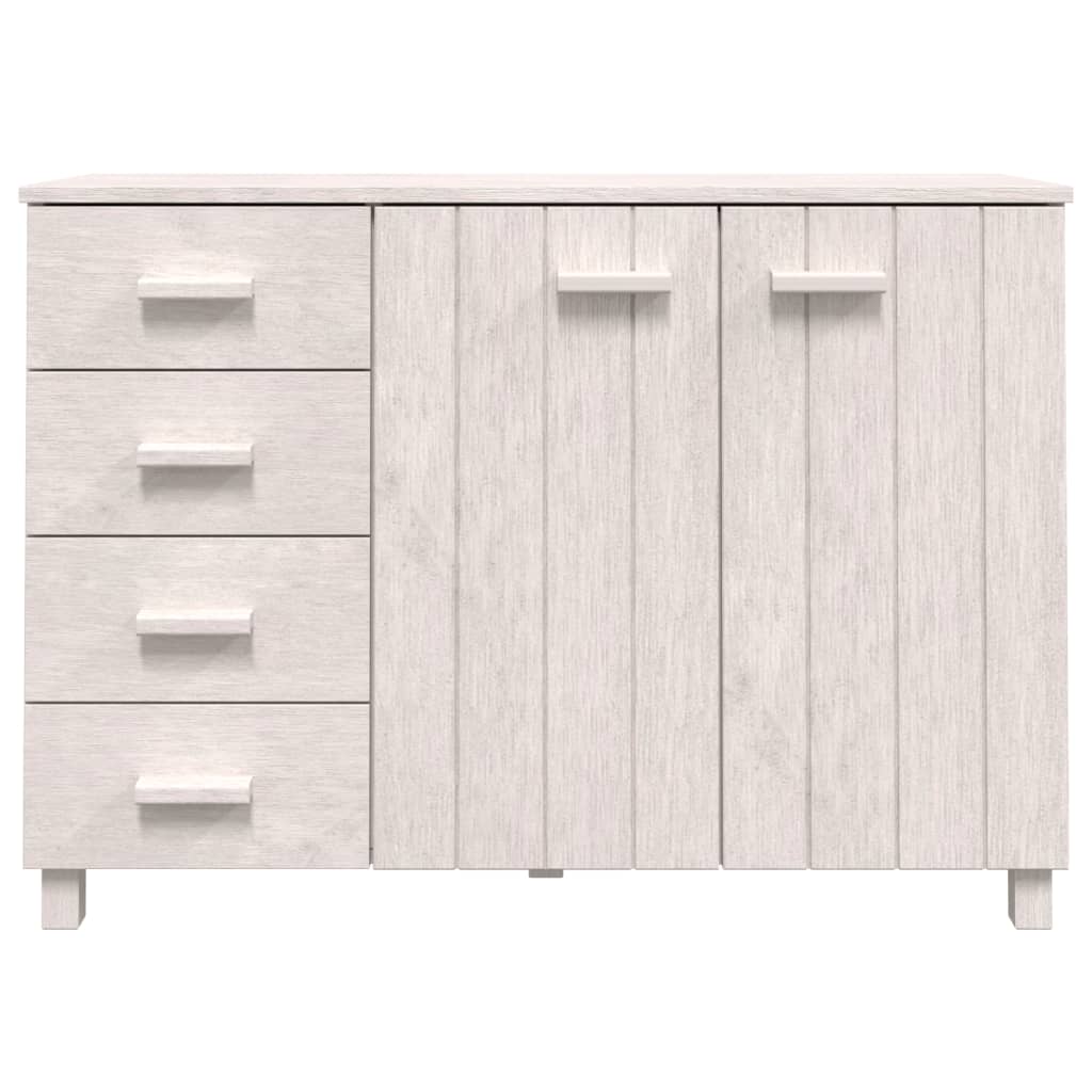 Sideboard Hamar White 113X40X80 Cm Solid Wood Pine