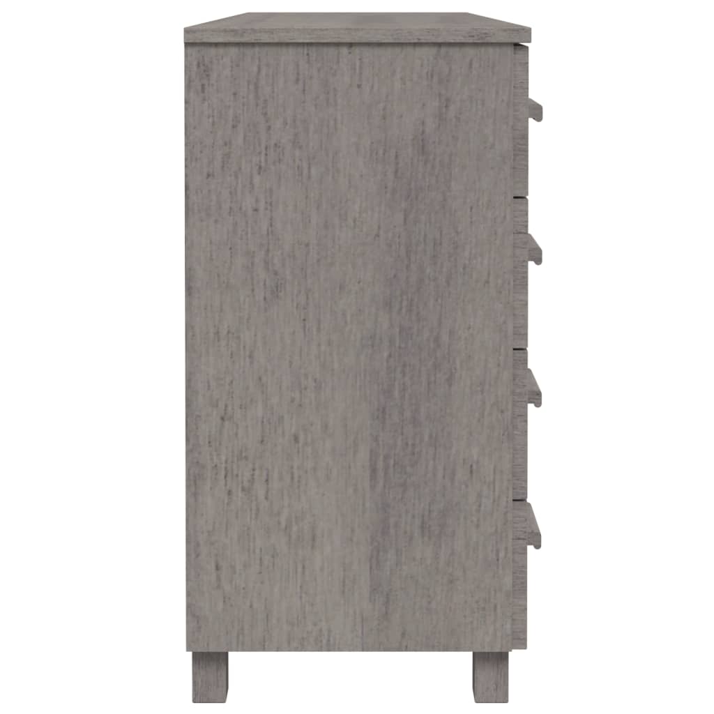 Sideboard Hamar Light Grey 113X40X80 Cm Solid Wood Pine