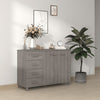 Sideboard Hamar Light Grey 113X40X80 Cm Solid Wood Pine