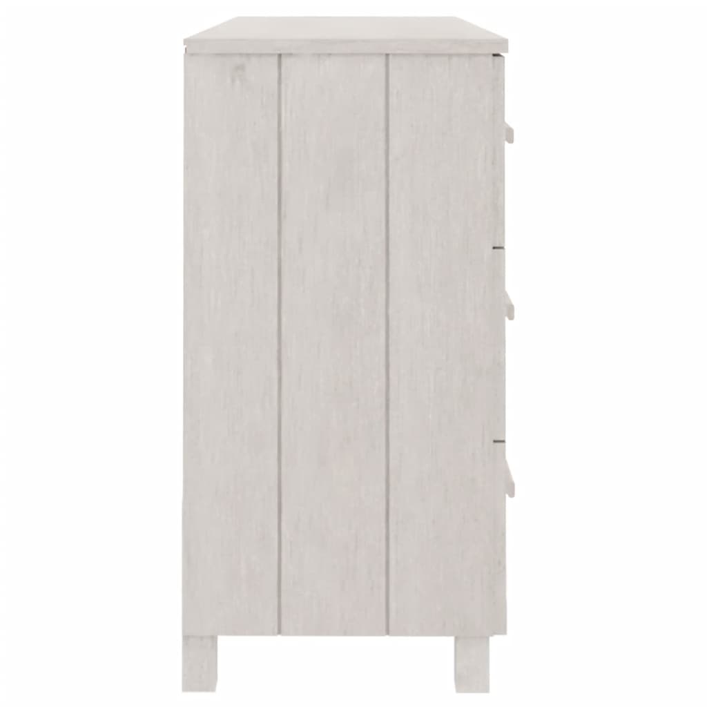 Sideboard Hamar White 113X40X80 Cm Solid Wood Pine