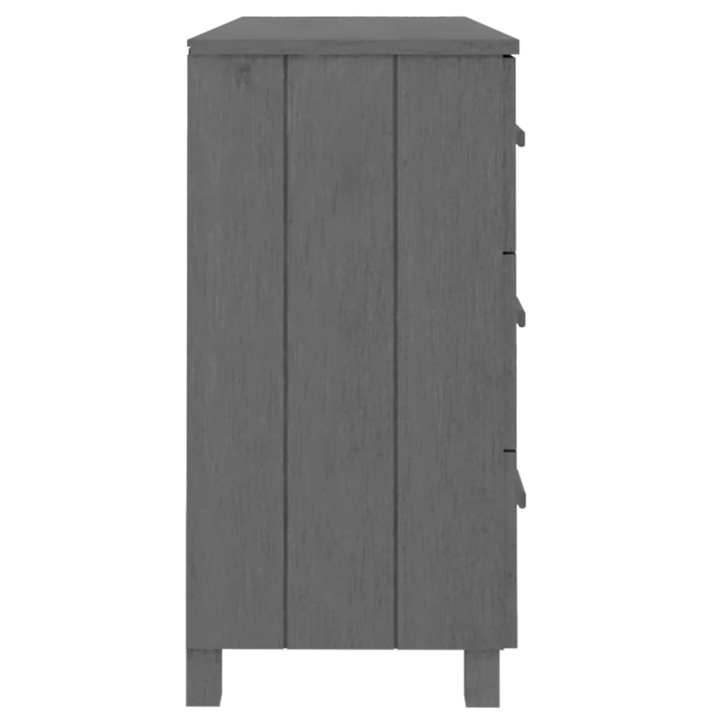 Sideboard Hamar Dark Grey 113X40X80 Cm Solid Wood Pine