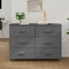 Sideboard Hamar Dark Grey 113X40X80 Cm Solid Wood Pine