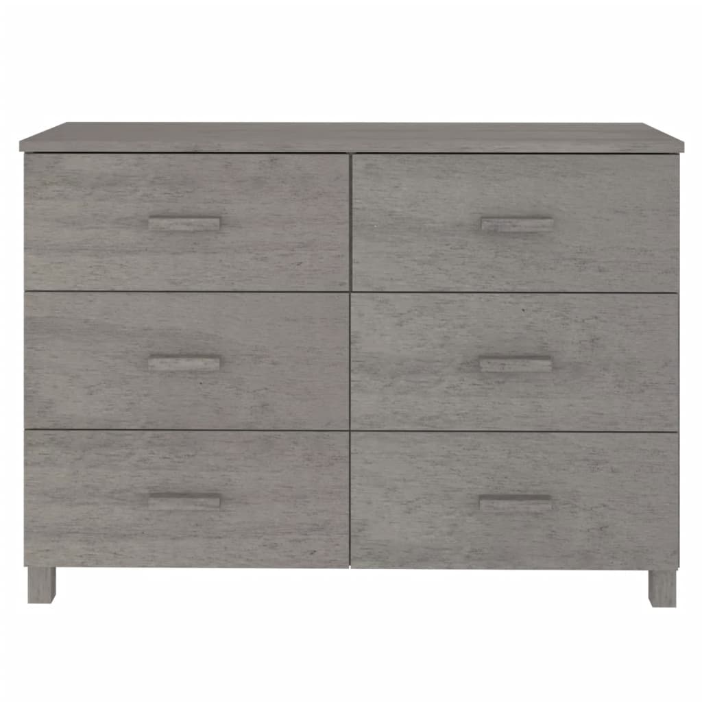 Sideboard Hamar Light Grey 113X40X80 Cm Solid Wood Pine