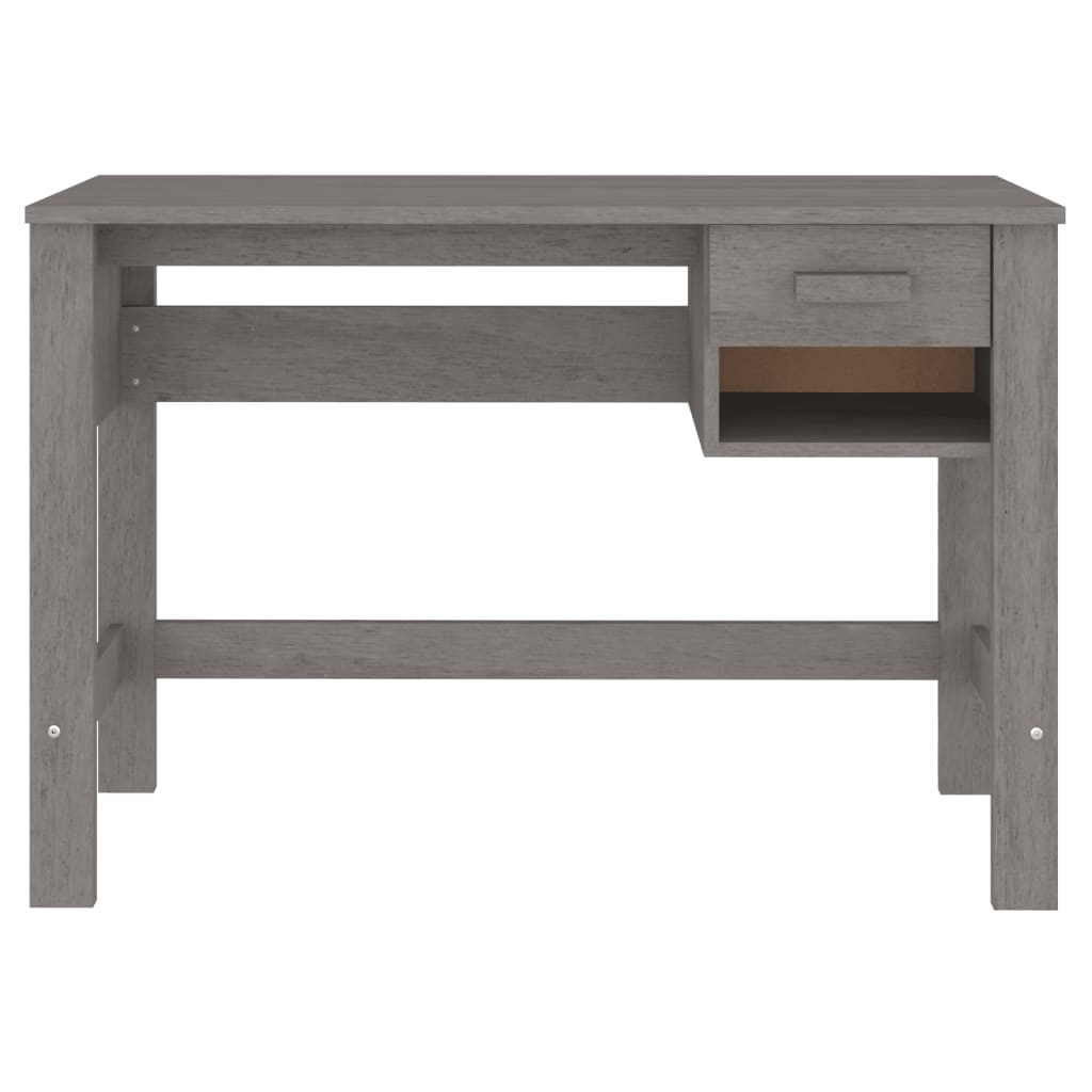 Desk Hamar Light Grey 110X40X75 Cm Solid Wood Pine