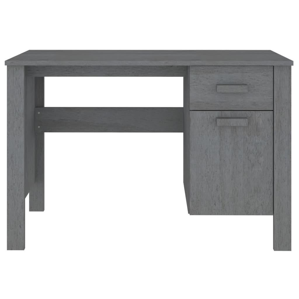 Desk Hamar Dark Grey 113X50X75 Cm Solid Wood Pine