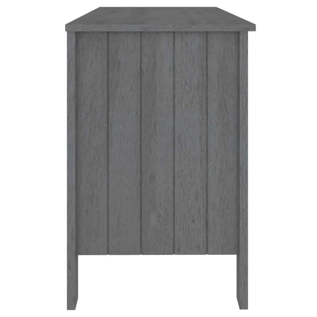 Desk Hamar Dark Grey 113X50X75 Cm Solid Wood Pine