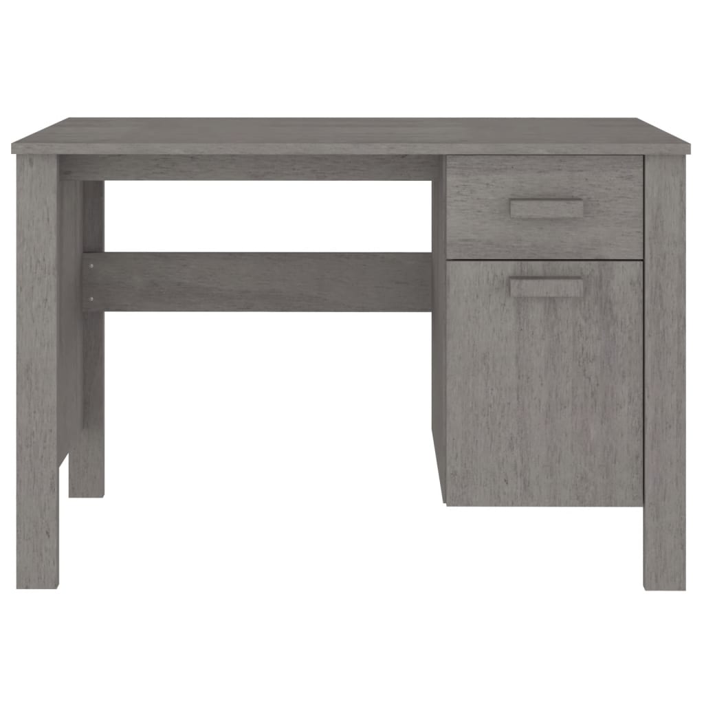 Desk Hamar Light Grey 113X50X75 Cm Solid Wood Pine