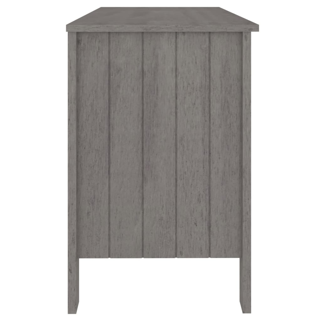 Desk Hamar Light Grey 113X50X75 Cm Solid Wood Pine