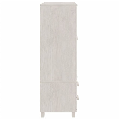 Wardrobe Hamar White 99X45X137 Cm Solid Wood Pine