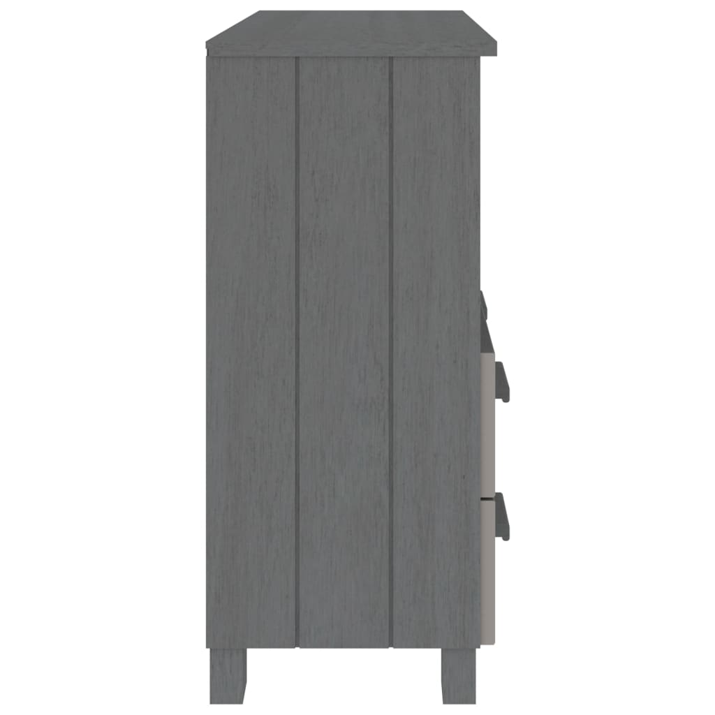 Sideboard Hamar Dark Grey 85X35X80 Cm Solid Wood Pine