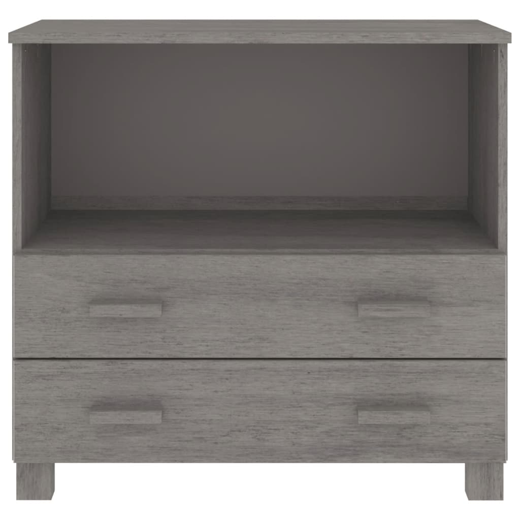 Sideboard Hamar Light Grey 85X35X80 Cm Solid Wood Pine