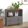 Sideboard Hamar Light Grey 85X35X80 Cm Solid Wood Pine