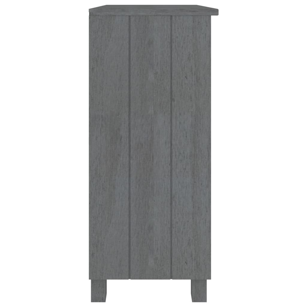 Sideboard Hamar Dark Grey 85X35X80 Cm Solid Wood Pine