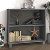 Sideboard Hamar Dark Grey 85X35X80 Cm Solid Wood Pine