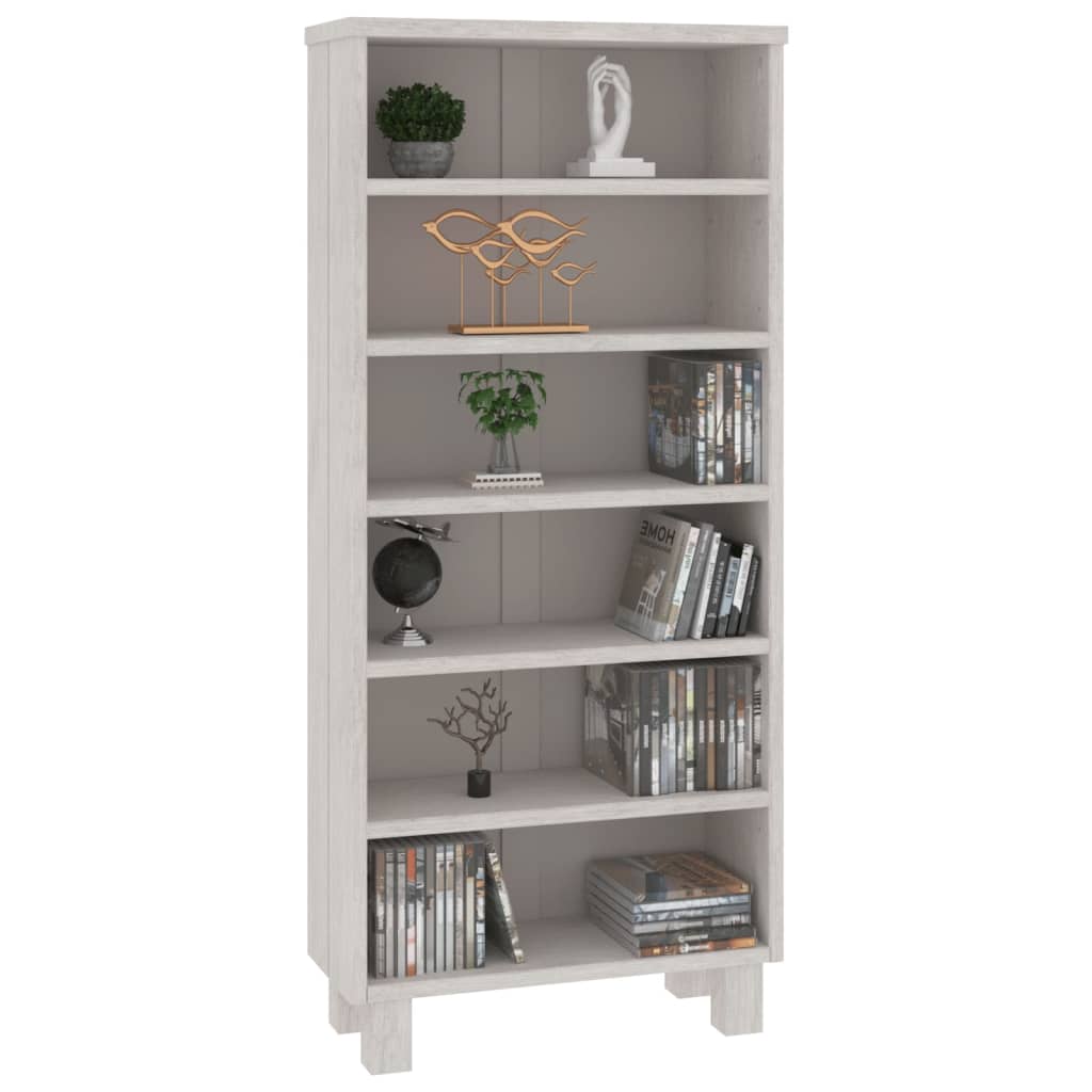 Cd Cabinet Hamar White 45X18X100 Cm Solid Wood Pine