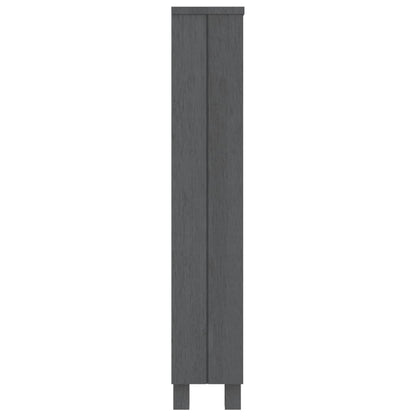 Cd Cabinet Hamar Dark Grey 45X18X100 Cm Solid Wood Pine