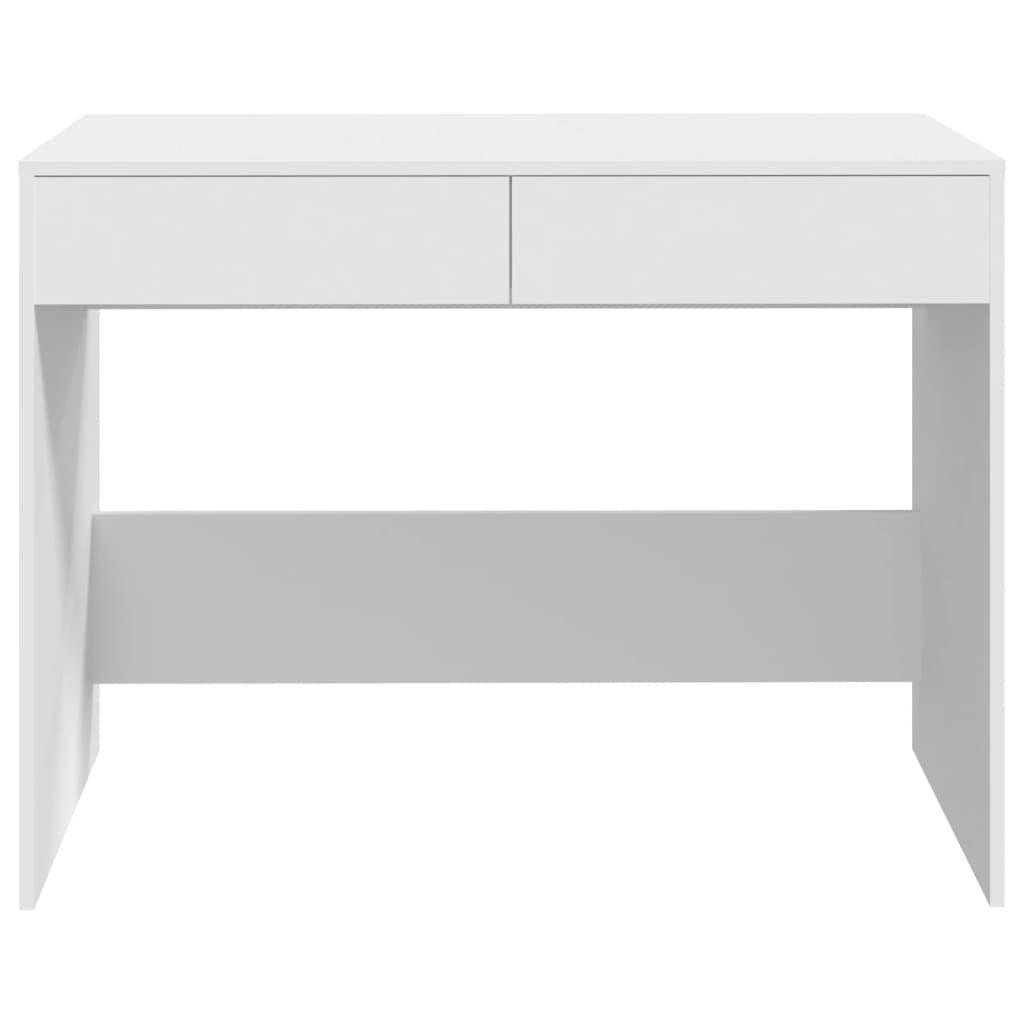 Desk White 101X50X76.5 Cm Engineered Wood