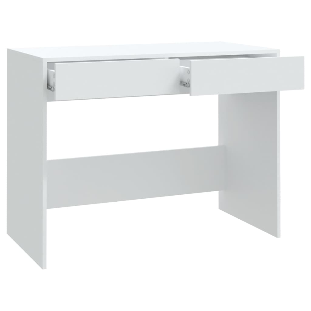 Desk White 101X50X76.5 Cm Engineered Wood