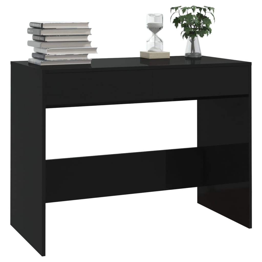 Desk Black 101X50X76.5 Cm Engineered Wood