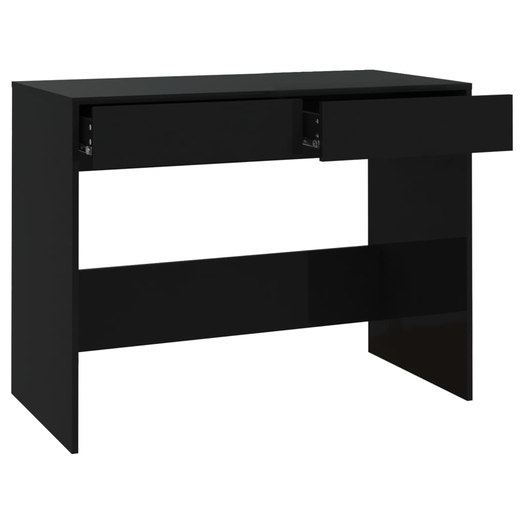 Desk Black 101X50X76.5 Cm Engineered Wood